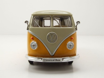 VW Classical Bus T1 1963 gelb weiß Love Modellauto 1:24 Welly