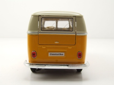 VW Classical Bus T1 1963 gelb weiß Love Modellauto 1:24 Welly
