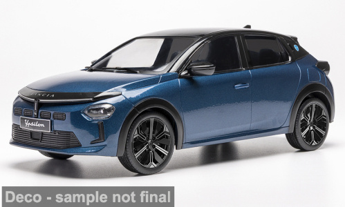 Lancia Ypsilon 2025 blau metallic schwarz Modellauto 1:18 ixo models