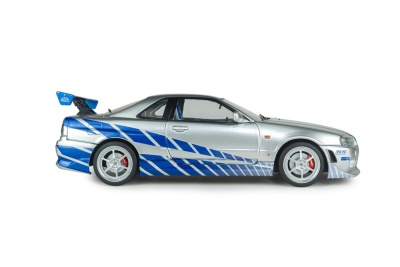 Nissan Skyline GT-R BNR34 1999 silber blau Fast & Furious Brian Modellauto 1:18 Solido