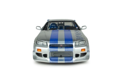 Nissan Skyline GT-R BNR34 1999 silber blau Fast & Furious Brian Modellauto 1:18 Solido