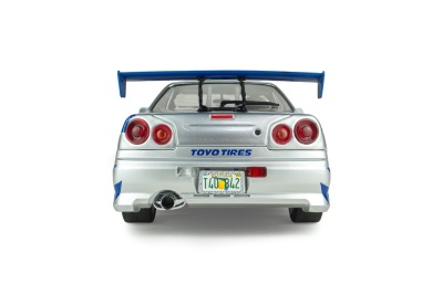Nissan Skyline GT-R BNR34 1999 silber blau Fast & Furious Brian Modellauto 1:18 Solido