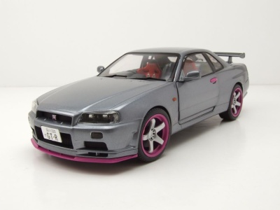 Nissan Skyline GT-R 1999 grau Modellauto 1:18 Solido