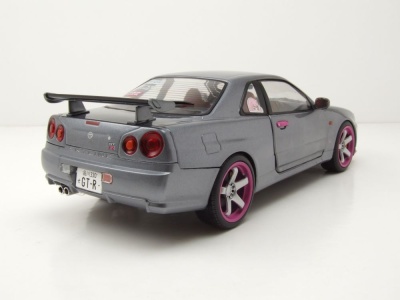 Nissan Skyline GT-R 1999 grau Modellauto 1:18 Solido