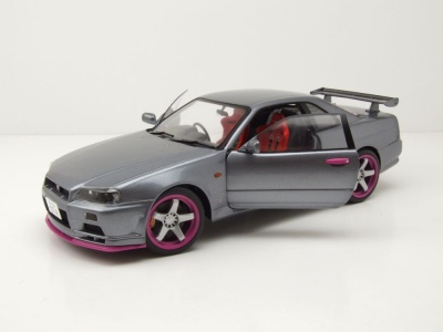Nissan Skyline GT-R 1999 grau Modellauto 1:18 Solido