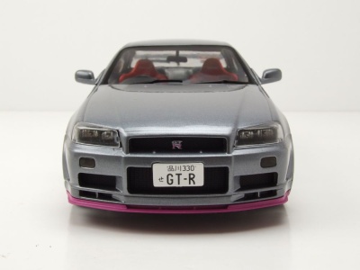 Nissan Skyline GT-R 1999 grau Modellauto 1:18 Solido