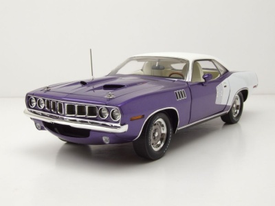 Plymouth 383 Cuda 1971 lila weißes Dach Modellauto...