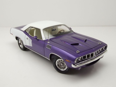 Plymouth 383 Cuda 1971 lila weißes Dach Modellauto 1:18 Acme