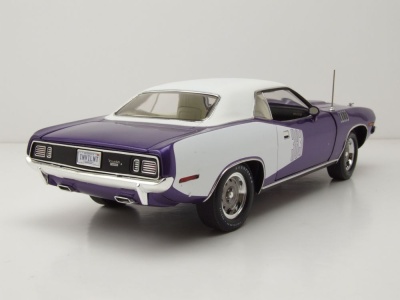 Plymouth 383 Cuda 1971 lila weißes Dach Modellauto...