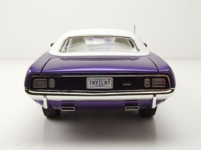 Plymouth 383 Cuda 1971 lila weißes Dach Modellauto 1:18 Acme