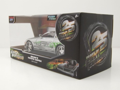 Toyota Supra silber Brian Fast & Furious Anniversary Modellauto 1:24 Jada Toys