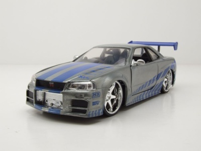 Nissan Skyline GT-R R34 2002 silber Brian Fast &...