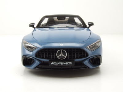 Mercedes SL 63 AMG 4Matic+ R232 2021 hellblau Modellauto 1:18 iScale