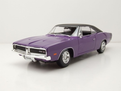 Dodge Charger R/T 1969 lila schwarz Modellauto 1:18 Maisto