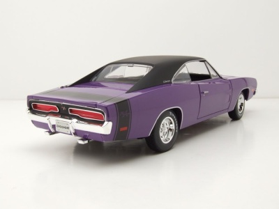 Dodge Charger R/T 1969 lila schwarz Modellauto 1:18 Maisto