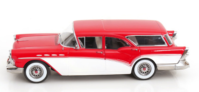 Buick Special Estate Wagon 1957 rot weiß Modellauto 1:18 KK Scale