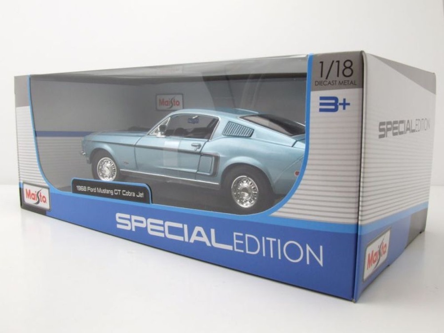 Diecast model cars Ford Mustang 1968 1/18 Ertl 1968 S/S Cobra Jet A.Joniec 1968
