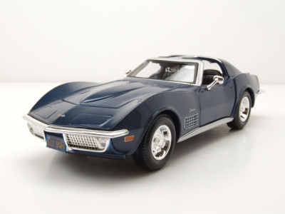 Chevrolet Corvette C3 1970 blau metallic Modellauto 1:24...