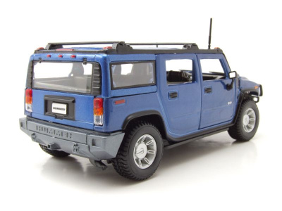 Hummer H2 SUV 2003 blau metallic Modellauto 1:24 Maisto