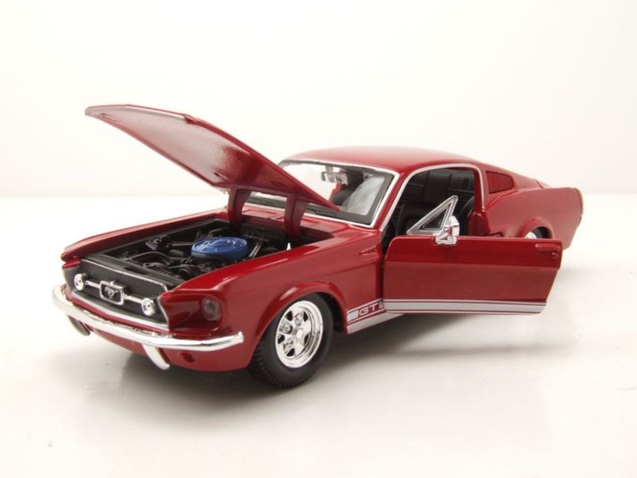 Maisto Modèle d'échelle compatible avec Ford Mustang Old Friends 1967 Dirty Version Black 1:24 MI32142