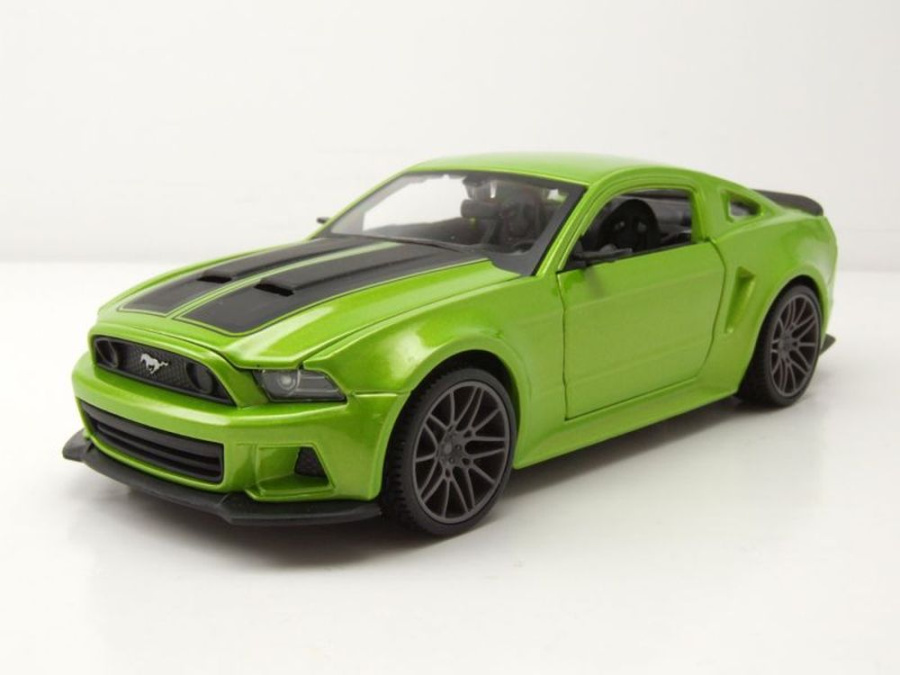 Ford Mustang Street Racer 2014 grün metallic Modellauto...
