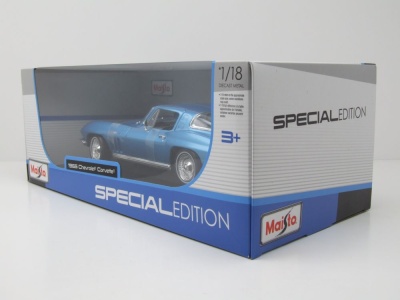 Chevrolet Corvette C2 1965 blau metallic Modellauto 1:18 Maisto
