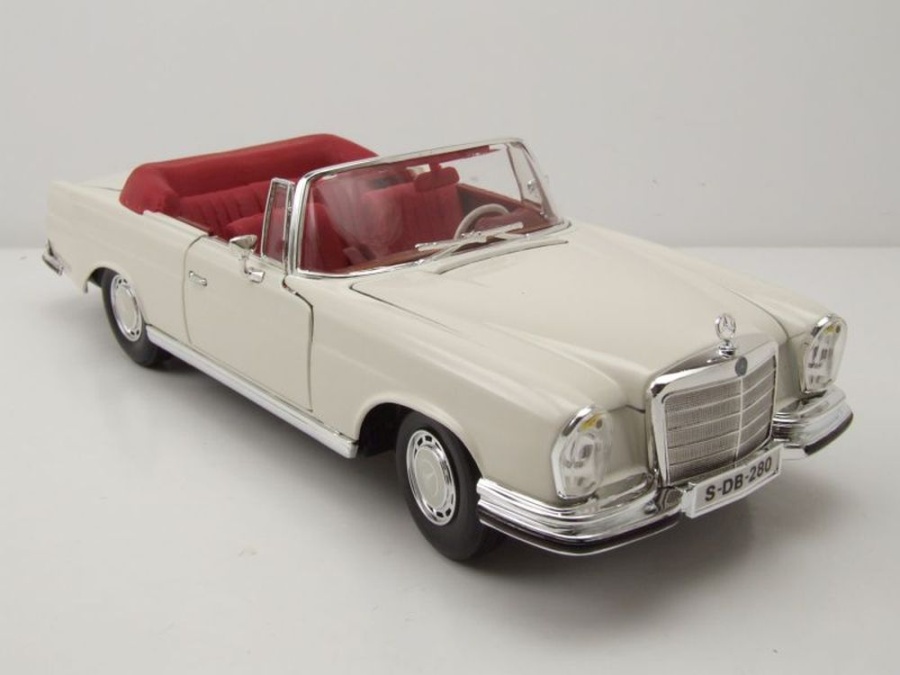 Modellauto Mercedes 280 Se Cabrio W111 1966 Creme Modellauto 1 18 Maisto 37 50