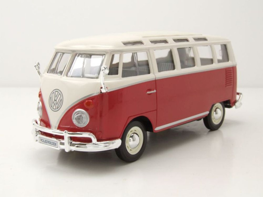 VW Bus T1 Samba rot/weiß Modellauto 1:25 1:24 Maisto
