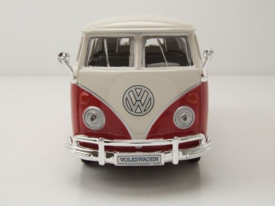 VW Bus T1 Samba 1962 rot weiß Modellauto 1:25 1:24 Maisto
