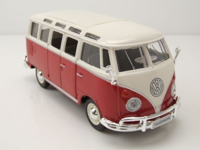 VW Bus T1 Samba 1962 rot weiß Modellauto 1:25 1:24 Maisto