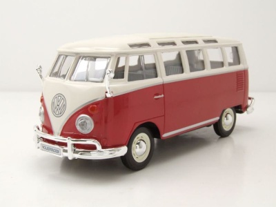 VW Bus T1 Samba rot weiß Modellauto 1:25 1:24 Maisto