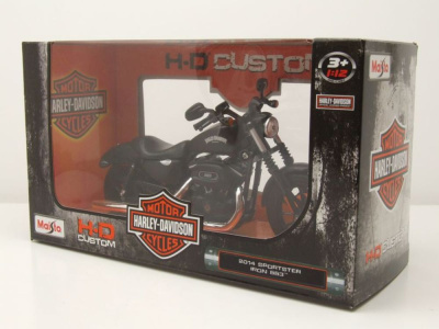 Harley Davidson Sportster Iron 883 2014 matt schwarz Modellmotorrad 1:12 Maisto