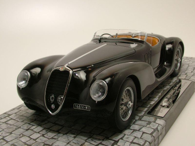 Alfa Romeo 6C 2500 SS Corsa Spider 1939 schwarz, Modellauto 1:18 / Minichamps