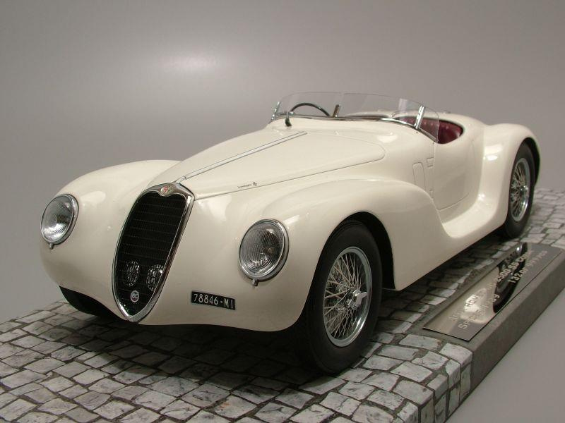 Alfa Romeo 6C 2500 SS Corsa Spider 1939 weiß, Modellauto 1:18 / Minichamps