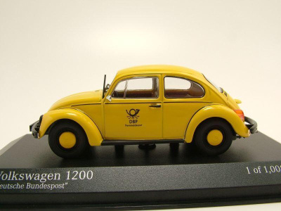 VW 1200 Käfer 1983 "Deutsche Bundespost" Modellauto 1:43 Minichamps