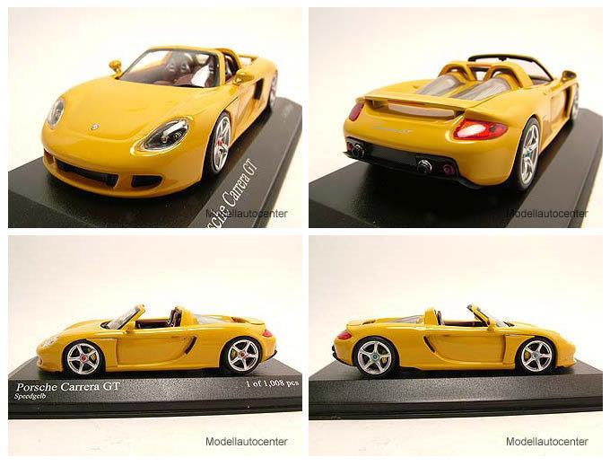 Porsche Carrera GT 2003 gelb Modellauto 1:43 Minichamps
