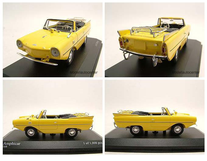 Amphicar 1965 gelb, Modellauto 1:43 / Minichamps