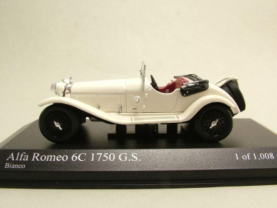 Alfa Romeo 6C 1750 G.S. 1930 weiß, Modellauto 1:43 / Minichamps