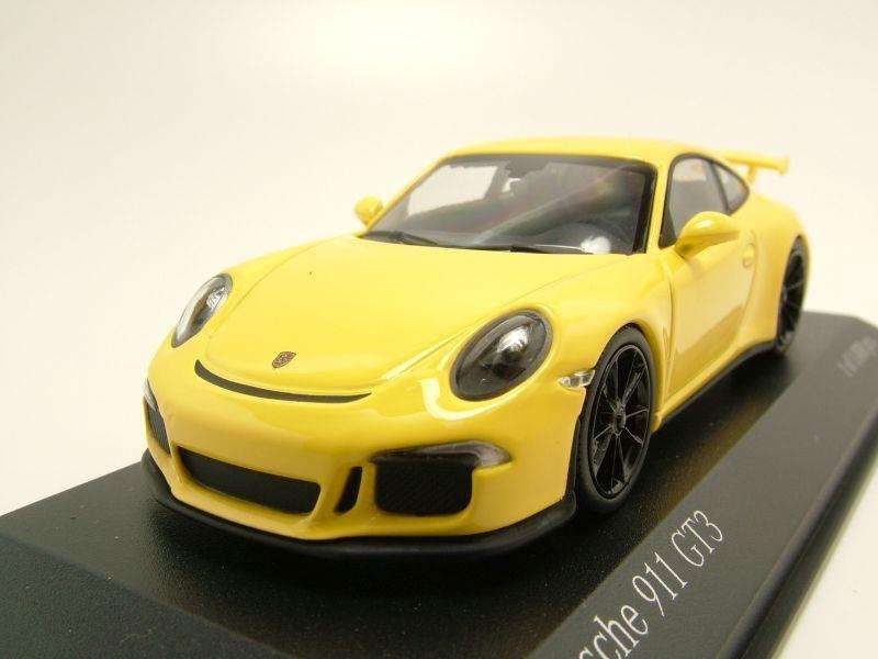 Porsche 911 (991) GT3 2013 gelb Modellauto 1:43 Minichamps