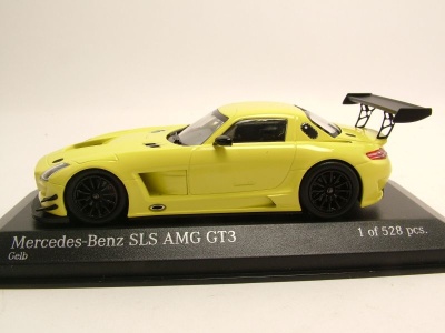 Mercedes SLS AMG GT3 2011 gelb Modellauto 1:43 Minichamps