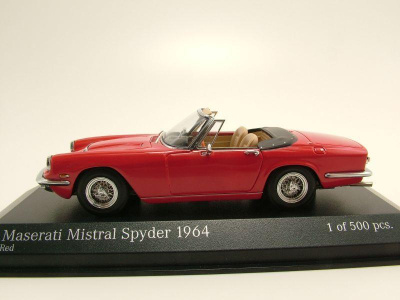 Maserati Mistral Spyder 1964 rot Modellauto 1:43 Minichamps