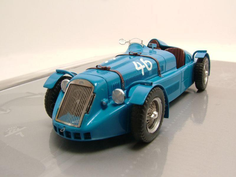 Delage D6 Grand Prix #46 1946 blau Modellauto 1:43...