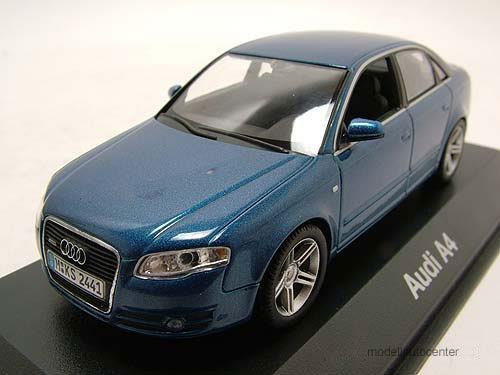 Audi A4 3.2 Quattro blau metallic, Modellauto 1:43 / Minichamps