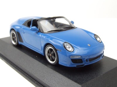 Porsche 911 Speedster (997 II) 2010 blau Werbemodell Modellauto 1:43 Minichamps