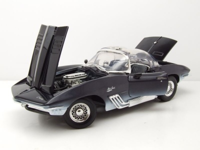 Chevrolet Corvette Cabrio Mako Shark 1961 dunkelblau Modellauto 1:18 Motormax