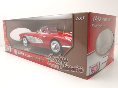 Chevrolet Corvette Cabrio C1 1958 rot Modellauto 1:18 Motormax