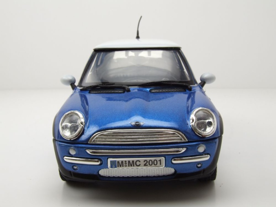 Mini Cooper R50 Bleue 1/18 – Miniature Métal MOTORMAX (occasion)