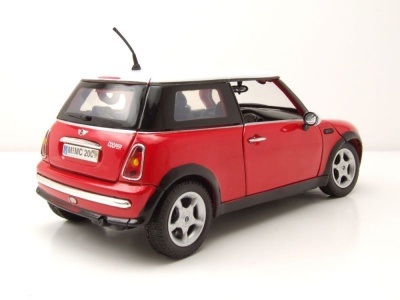 BMW Mini Cooper 2004 rot weiß Modellauto 1:18 Motormax