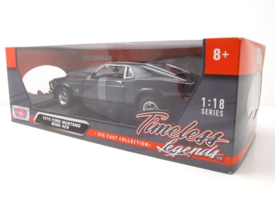 Ford Mustang Boss 429 1970 schwarz Modellauto 1:18 Motormax