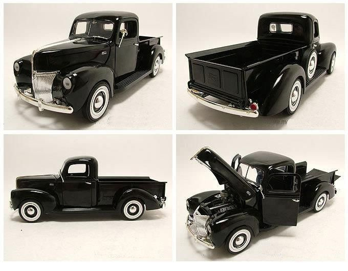 Ford Pick Up 1940 schwarz Modellauto 1:18 Motormax